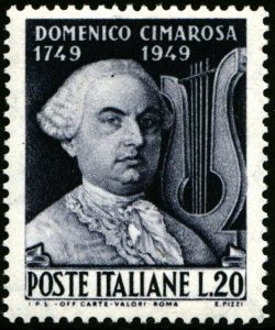 1949 Lire 20 Cimarosa MNH