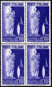 1951 Arte Tessile quartina MNH