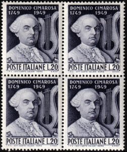 1949 Cimarosa quartina MNH
