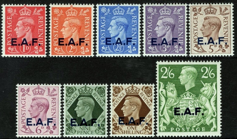 EAF 1943/46 nuovi (MNH) - nn.1/9