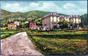 1911 - Un saluto da Lanzo d'Intelvi (CO) - Palace Hotel Bella Vista - viaggiata (formato piccolo)