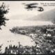 1912 - Volo di un aeroplano sopra Gravedona (Co) - viaggiata (formato piccolo)