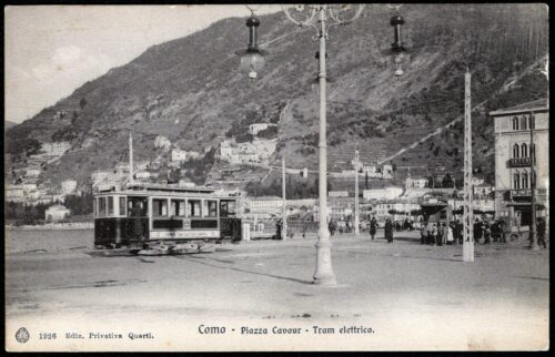 Como - Piazza Cavour - Tram elettrico - nuova (formato piccolo)