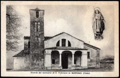 1961 - Santuario di S. Pancrazio in Ramponio (CO) - viaggiata (formato piccolo)