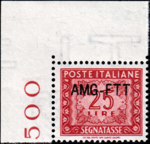 Trieste A - Lire 25 segnatasse n.25A Carraro