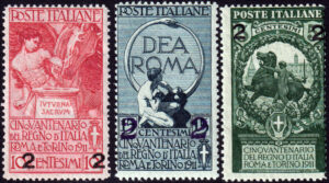 1913 - Regno - Soprastampati - serie nuova gomma integra (MNH) - Sassone nn. 99/101