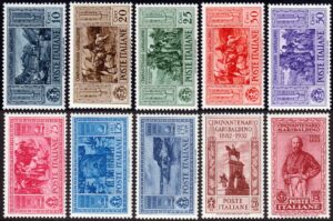 1932 - Regno - Garibaldi - Posta Ordinaria nuova (MNH) - Sassone nn.315/324