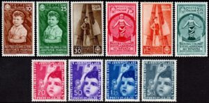 1937 - Regno - Colonie Estive - Posta Ordinaria nuova (MNH) - Sassone nn.398/406/415