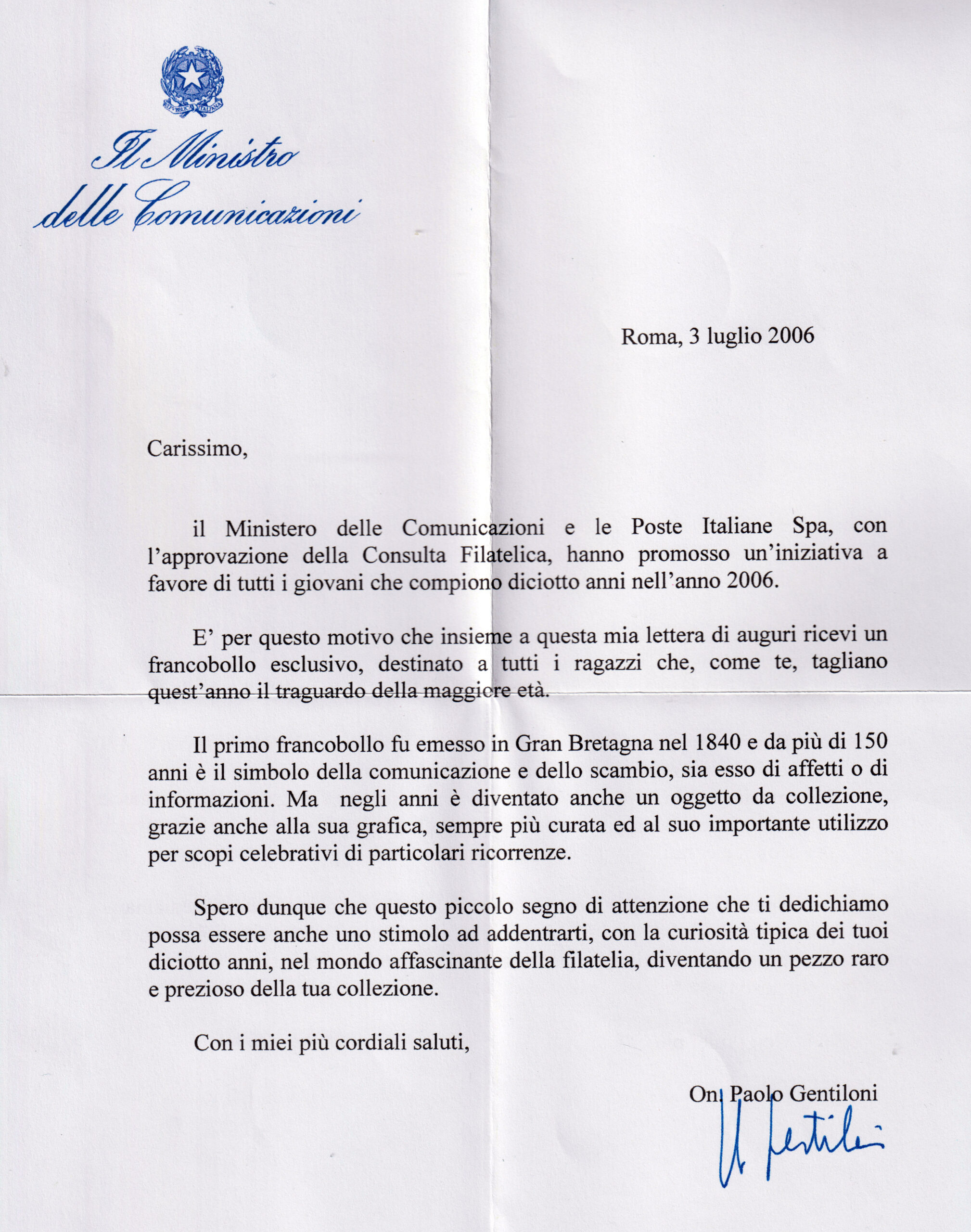 Italia - 2006 - Foglietti Diciottenni viaggiati per Raccomandata nel 2007 - immagine 4