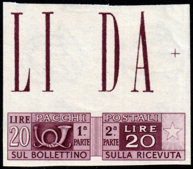 Lire 20 Pacchi NON Dentellato BOLAFFI