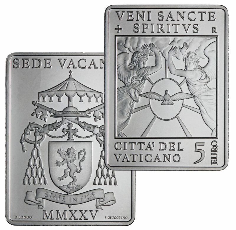 5 euro aargento Sede Vacante
