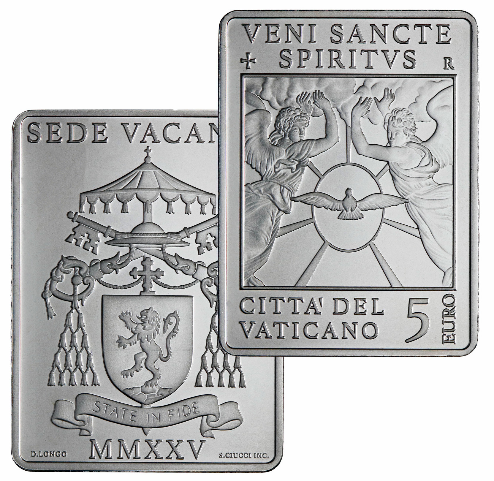 5 euro aargento Sede Vacante